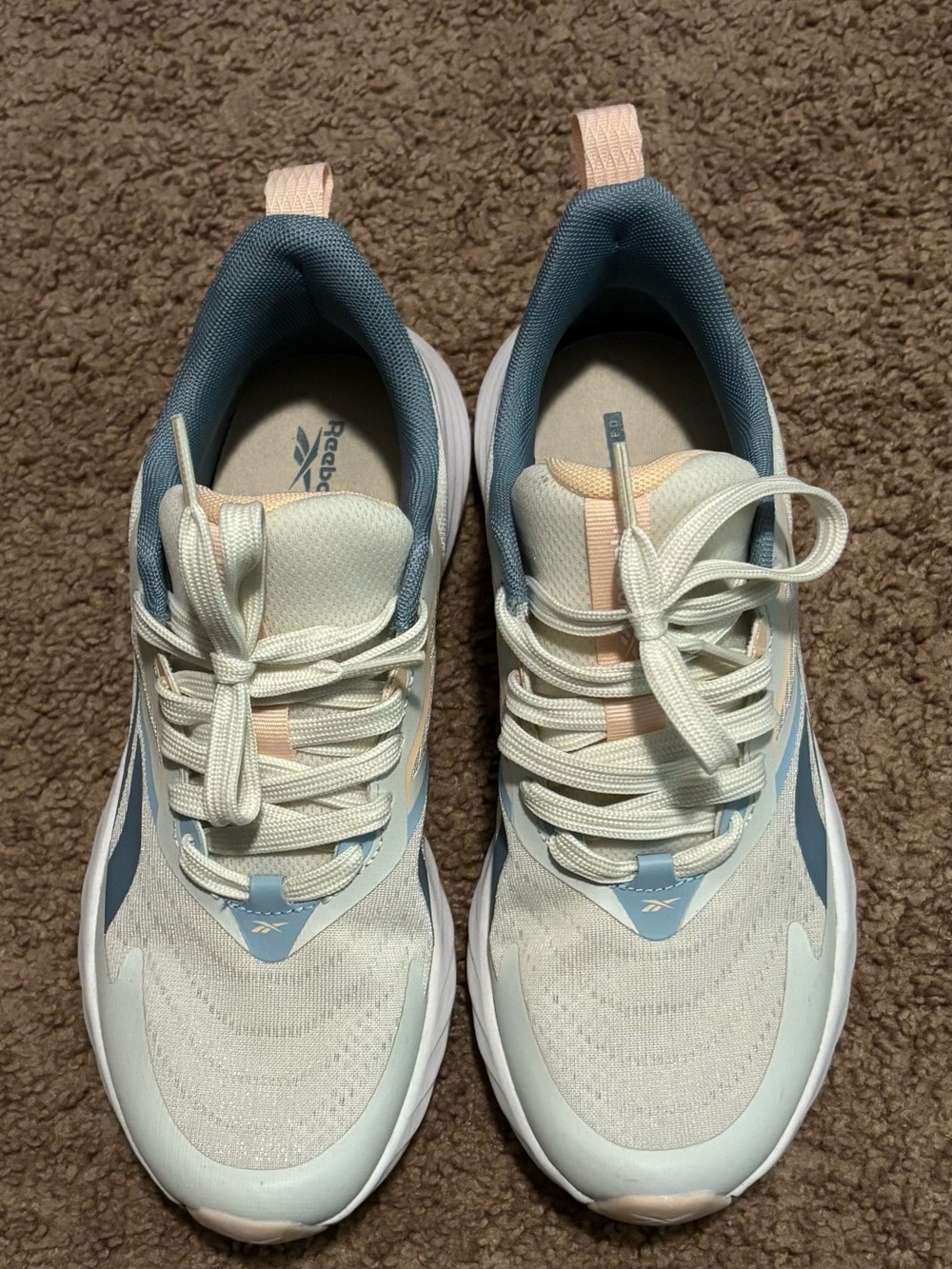 Reebok Women’s Blue & Cream Athletic Running Shoes